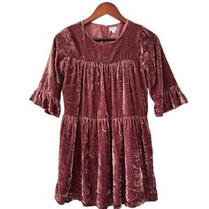Gymboree Girls Purple Velvet Lined Dress - Size 8